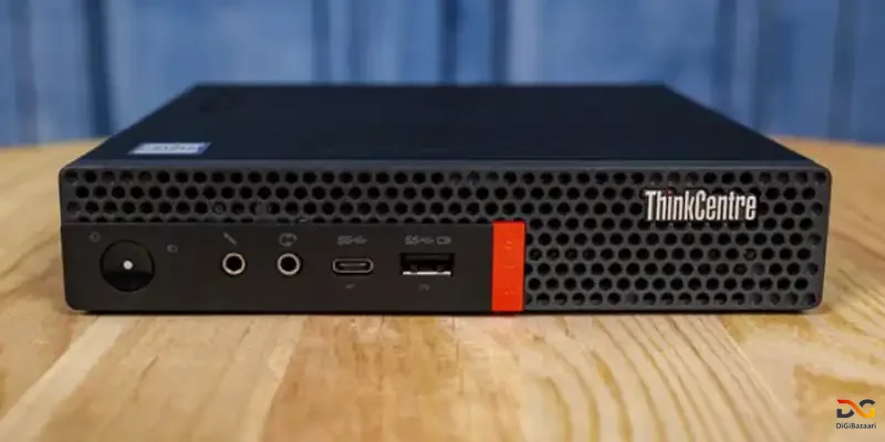 نمای پشت Lenovo M75q-1 با پورت ها