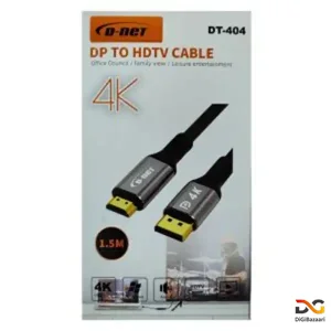 کابل DisplayPort به HDMI D-net DT-404 با روکش مقاوم
