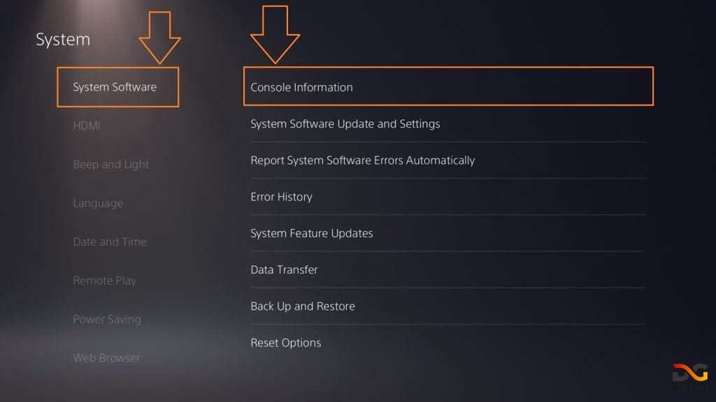 How to Find Console Information on PS5 دسترسی به اطلاعات کنسول در منوی System پلیاستیشن ۵.